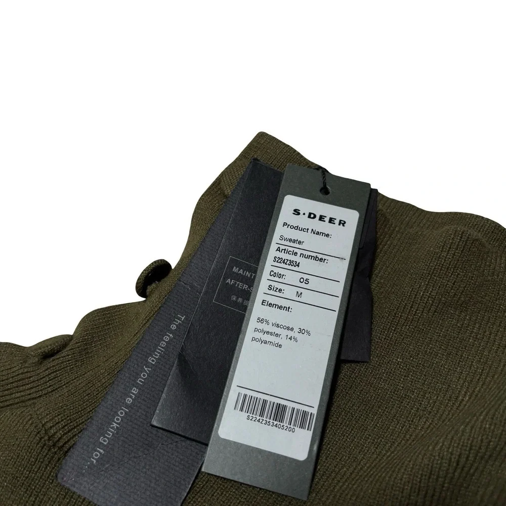 S-Deer Turtleneck Sweater Asymmetrical Design Designer Lux Modern‎ Deconstructed